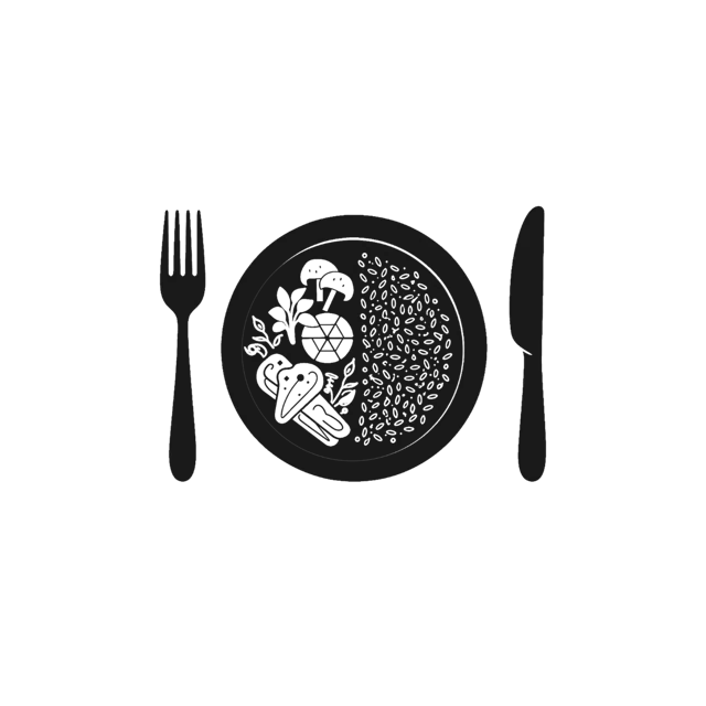 Vegetarian meal served in the dining room at Crestone Mountain Zen Center