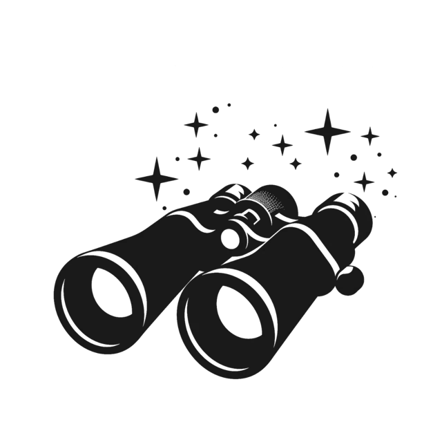 Stargazing equipment set up under the night sky at the Zen center