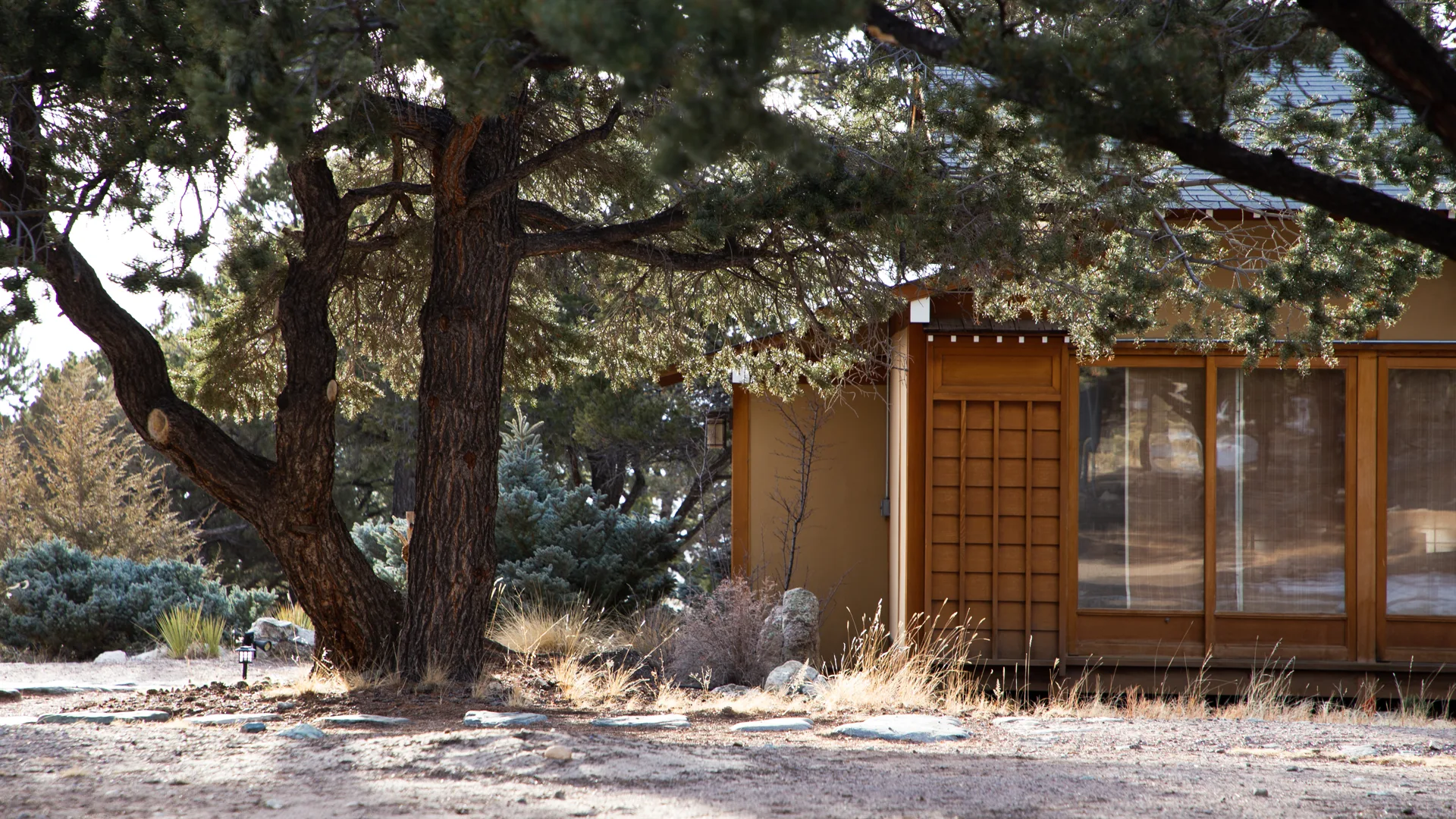 Still mountain scenery around the Zen center in Crestone, Colorado