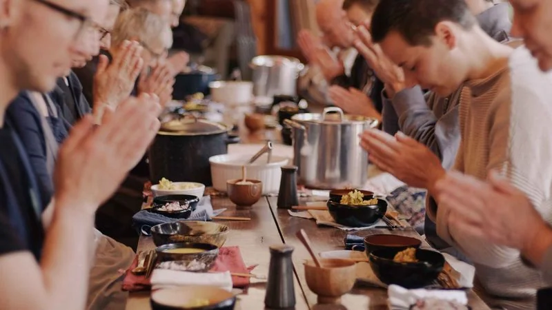 Scene from daily monastic life at Crestone Mountain Zen Center in Colorado