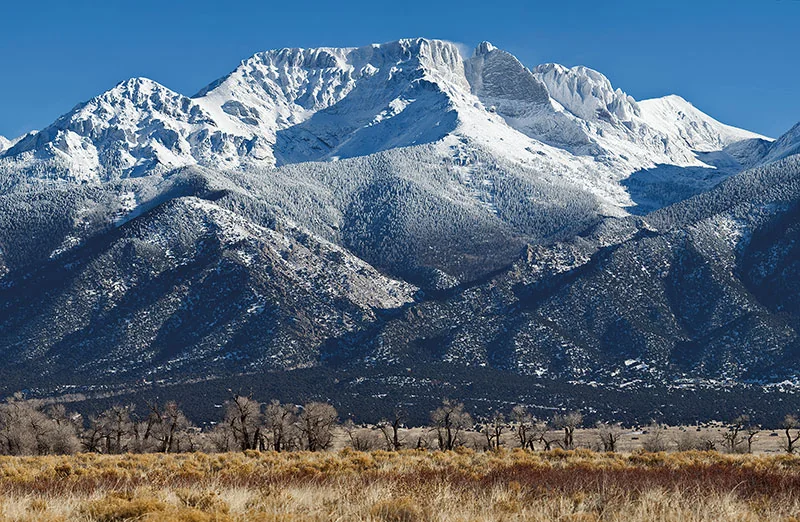 Approach to the main buildings at Crestone Mountain Zen Center in Colorado