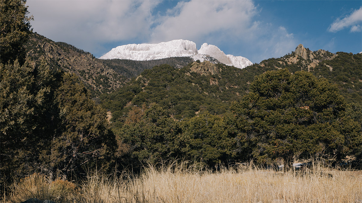 Wide open mountain terrain at Crestone Mountain Zen Center in Colorado