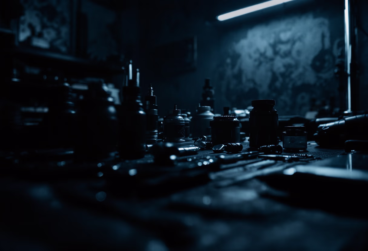 [background image] image of a serene studio environment (for a tattoo studio)