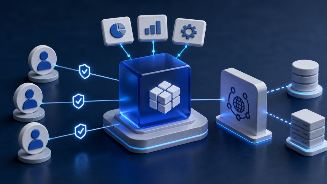 Illustration for Dynamics 365 Base, Attach, Team Members, and Multiplexing