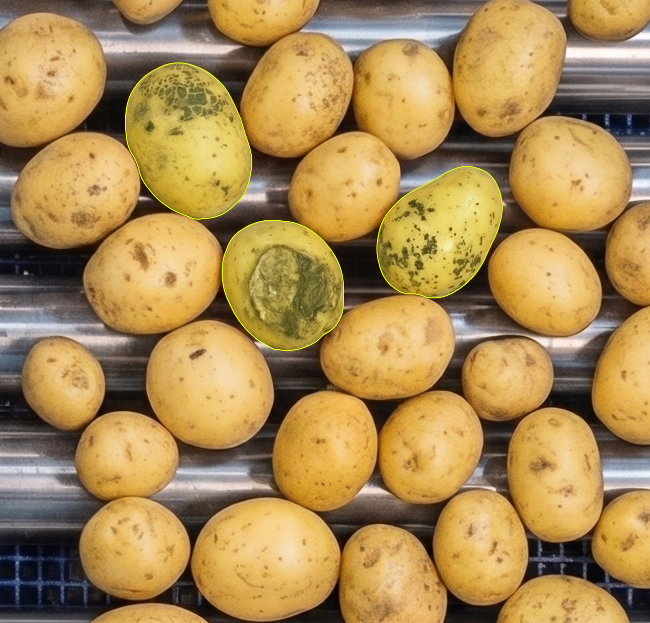 Photo of food production environment showing Polysense quality control application for this industry