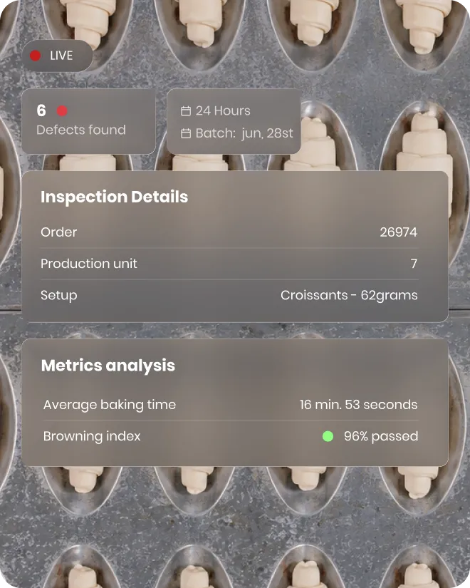 Polysense Intelligence AI dashboard showing real-time product quality data and production insights