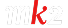 Logo mk2 en rouge et blanc sur fond noir.