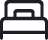 Pictogramme de lit sombre pour la section hébergement ou réservation de chambre.