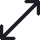 Pictogramme sombre avec flèche diagonale double pour passer en mode plein écran.