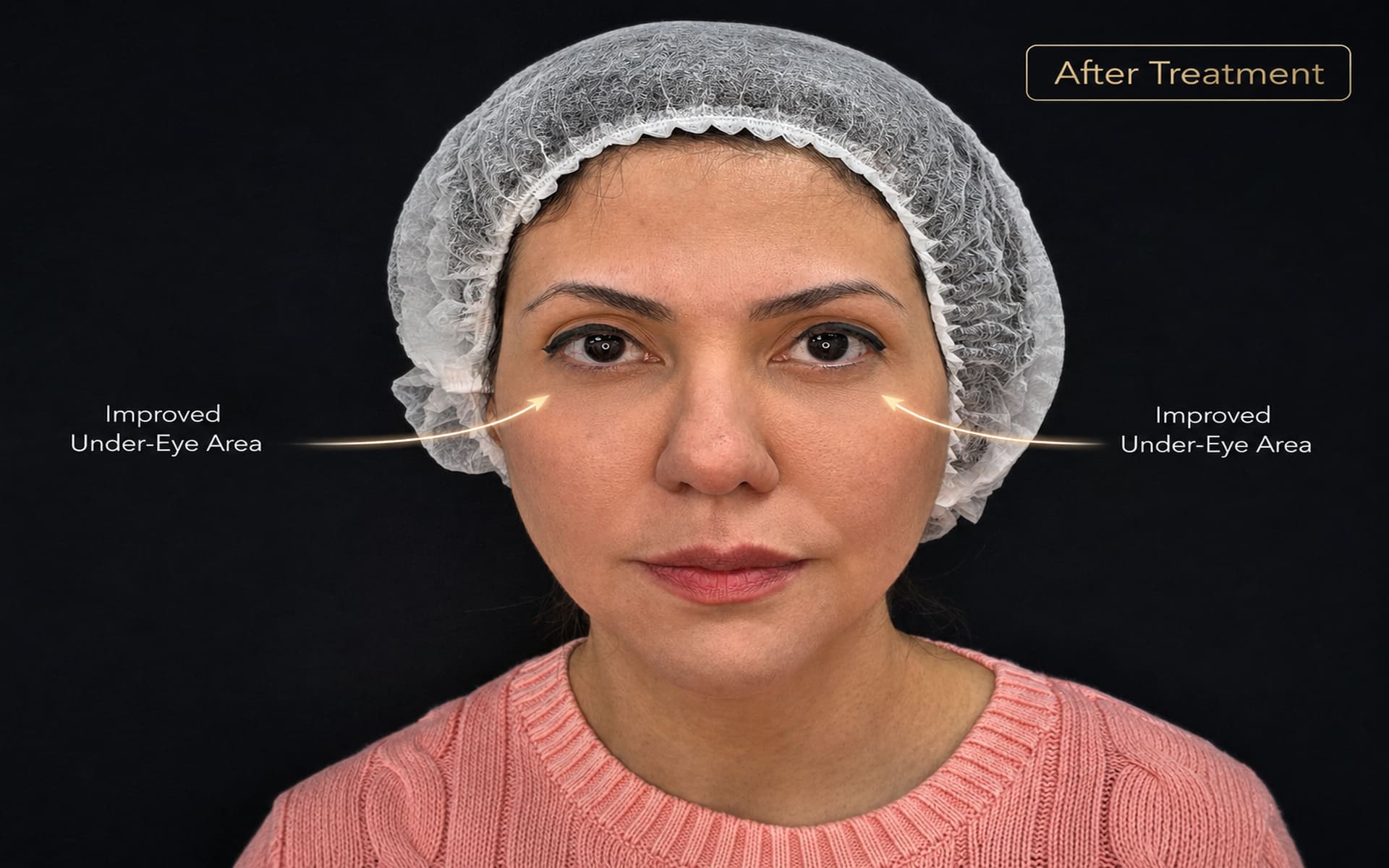 Case 1, under-eye area after treatment