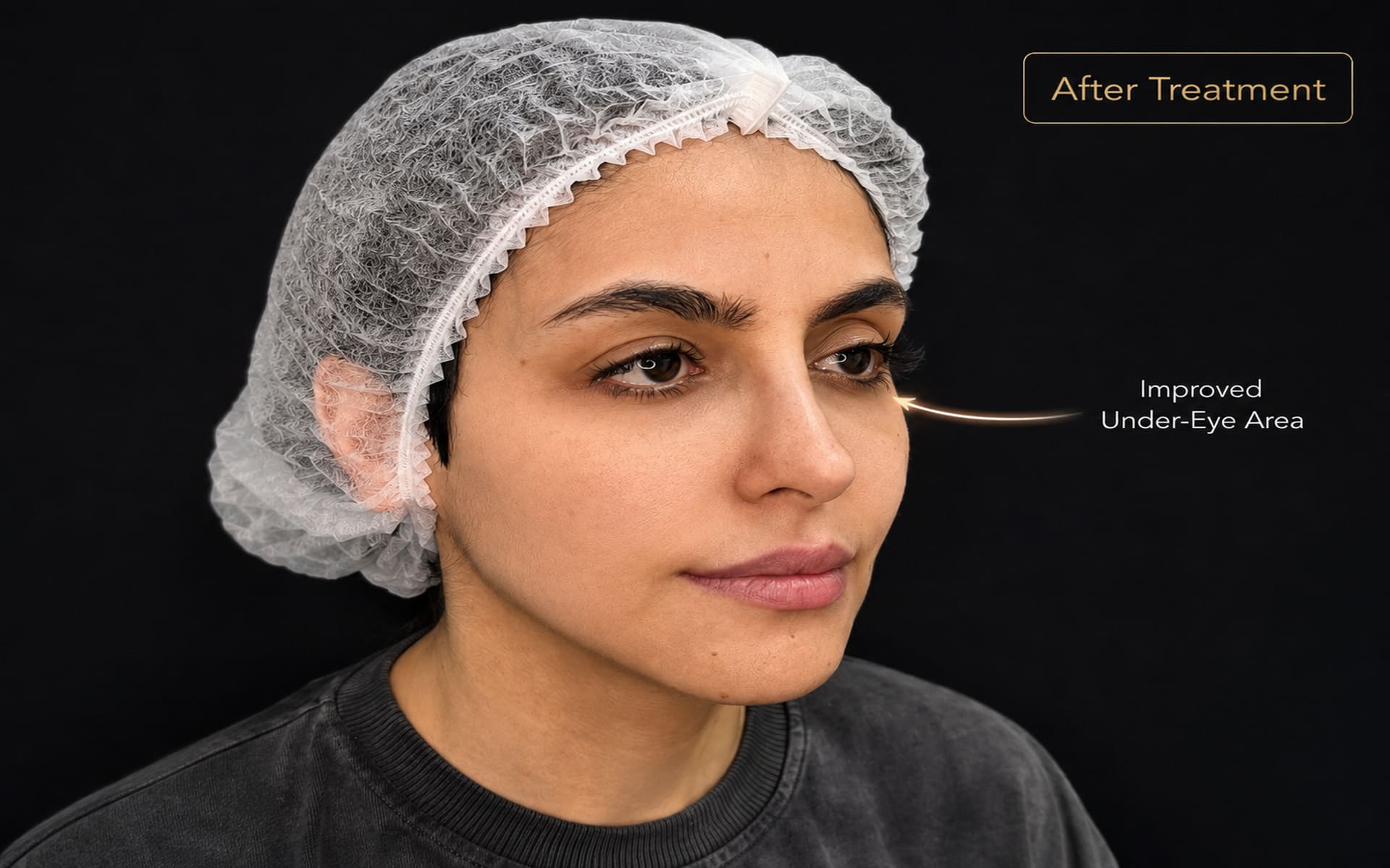 Case 2, under-eye area after treatment
