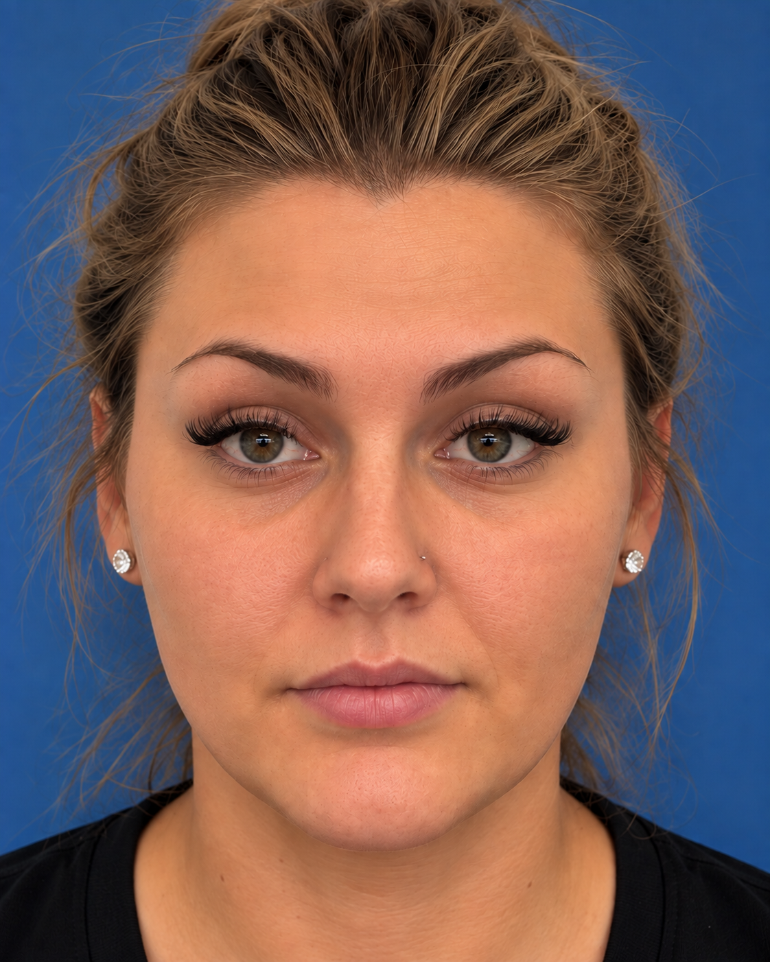 Illustrative portrait of the same woman, photograph B