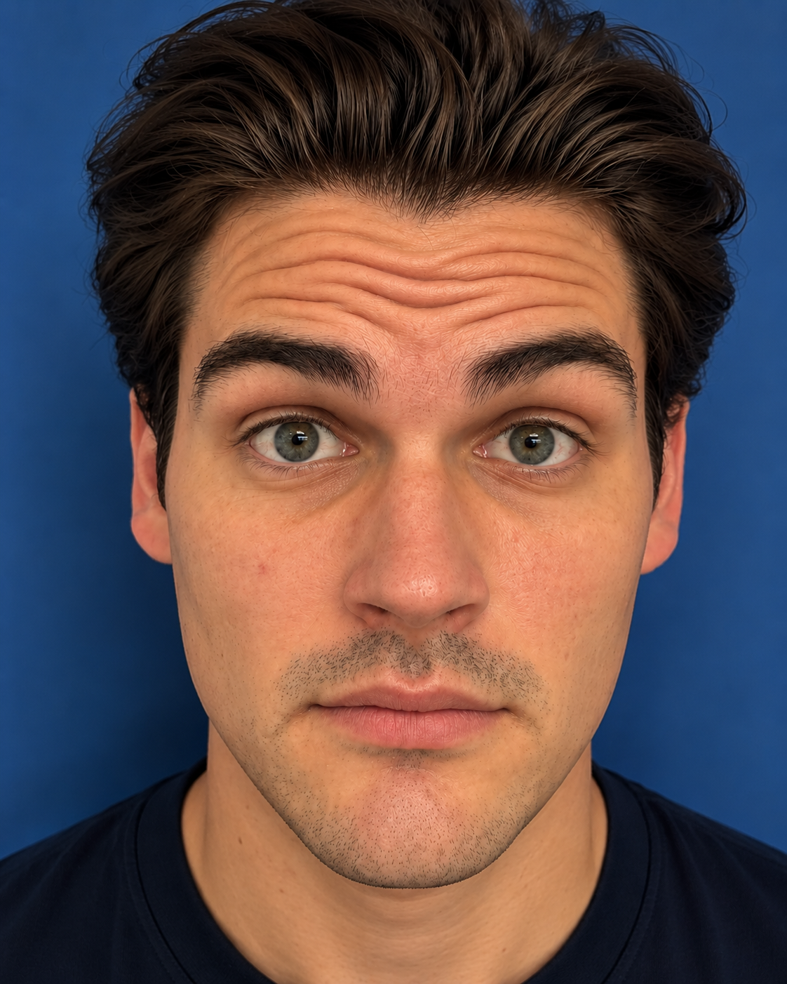 Illustrative portrait of the same man, photograph B