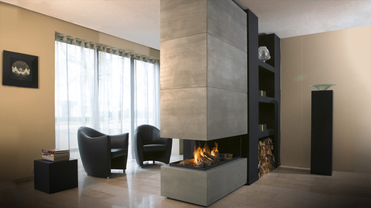 Double-Sided Contemporary Fireplaces: Not just Efficient but also Attractive