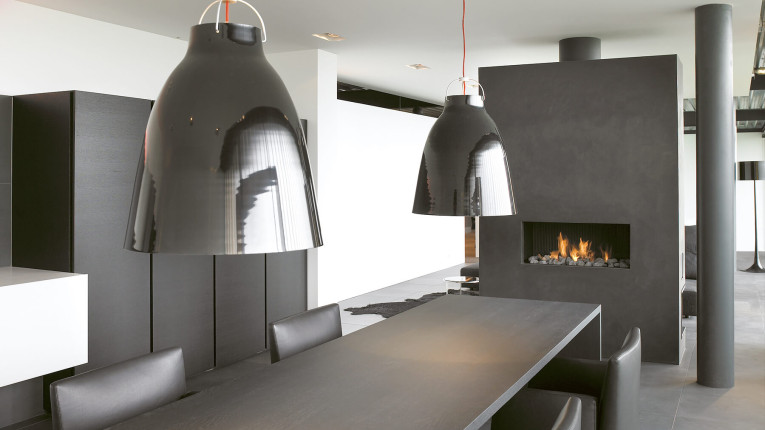contemporary-kitchen-fireplace
