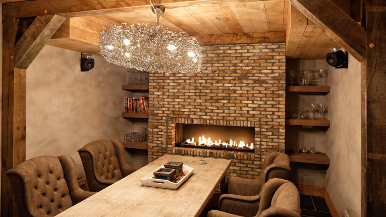 frameless bespoke fireplace