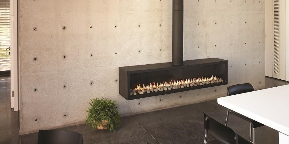 Industrial gas fireplace