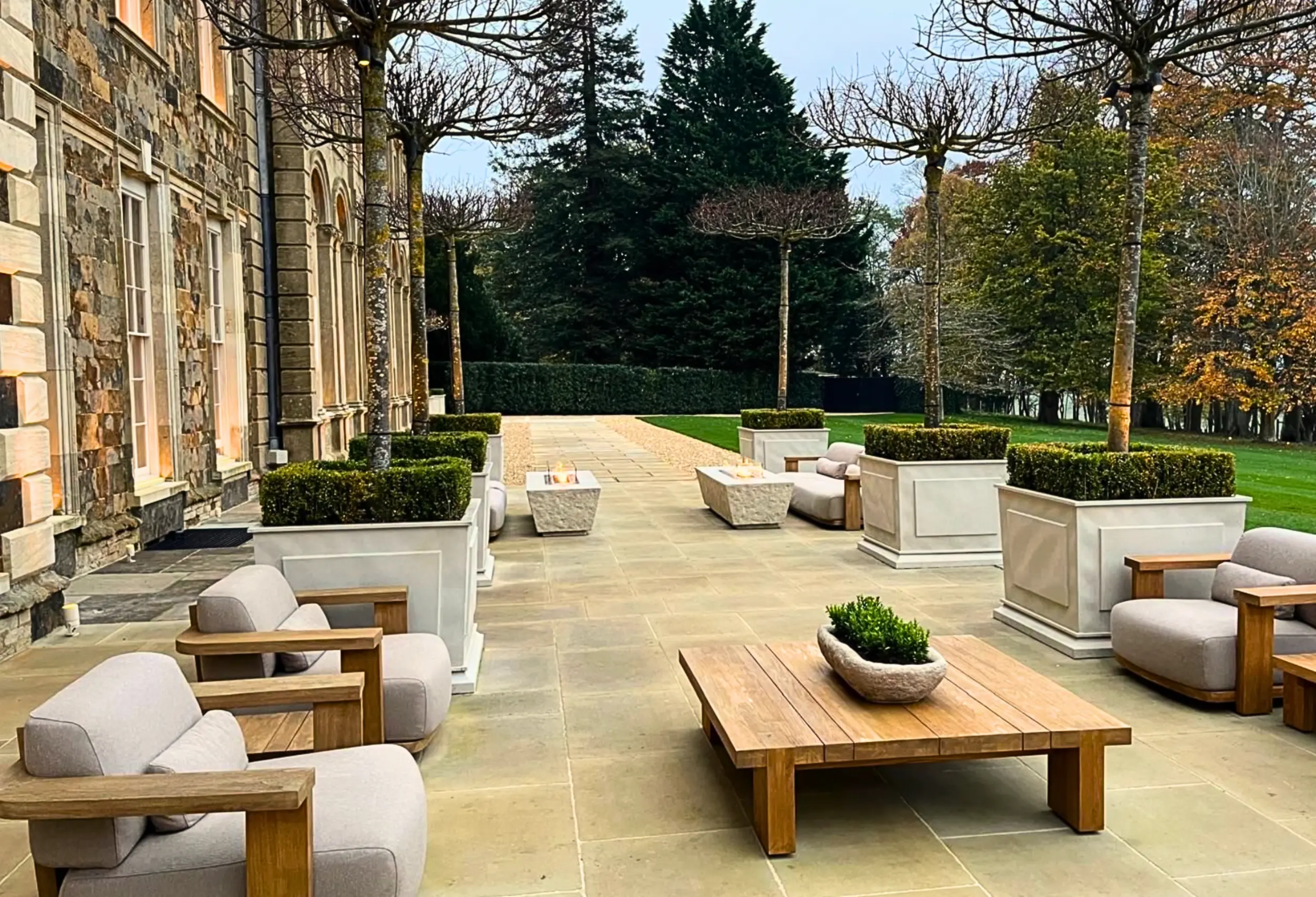Bespoke Outdoor Fire Tables at RH England Aynhoe
