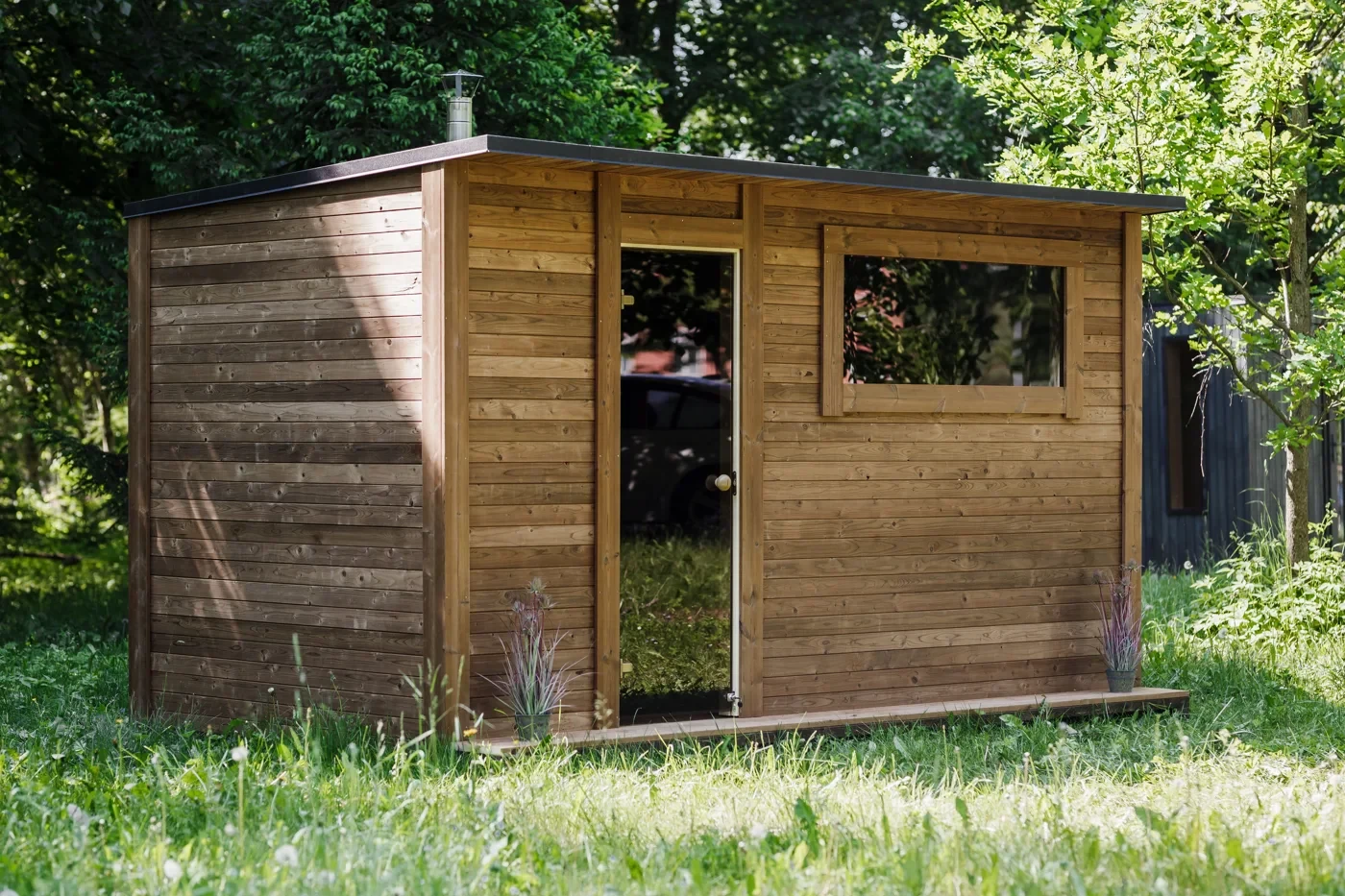 Sauna SQUARE 400 × 240 s predsieňou