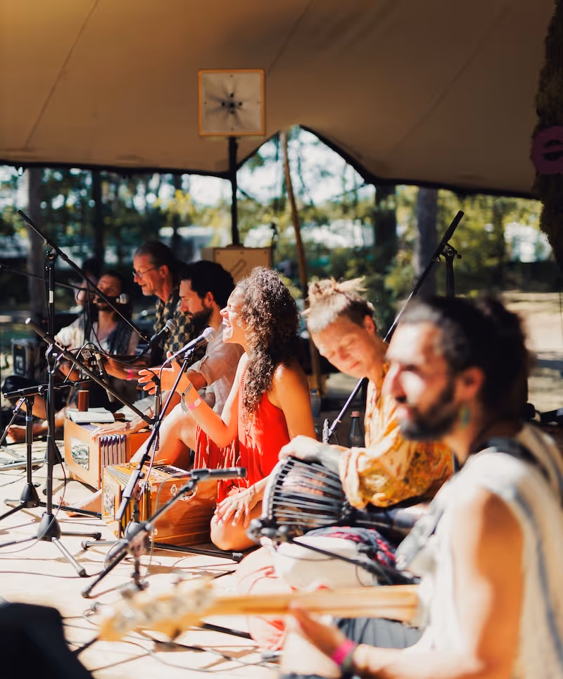 handpan, hang drum, drum circle and ambient music at evolve music festival