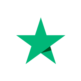 Green five-pointed star with a shadow effect inside a white circular background.
