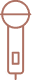 Simple black line icon of a flashlight with a rounded top and ribbed handle.