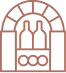 Icon of a jukebox with a rounded top and three circular buttons at the bottom.