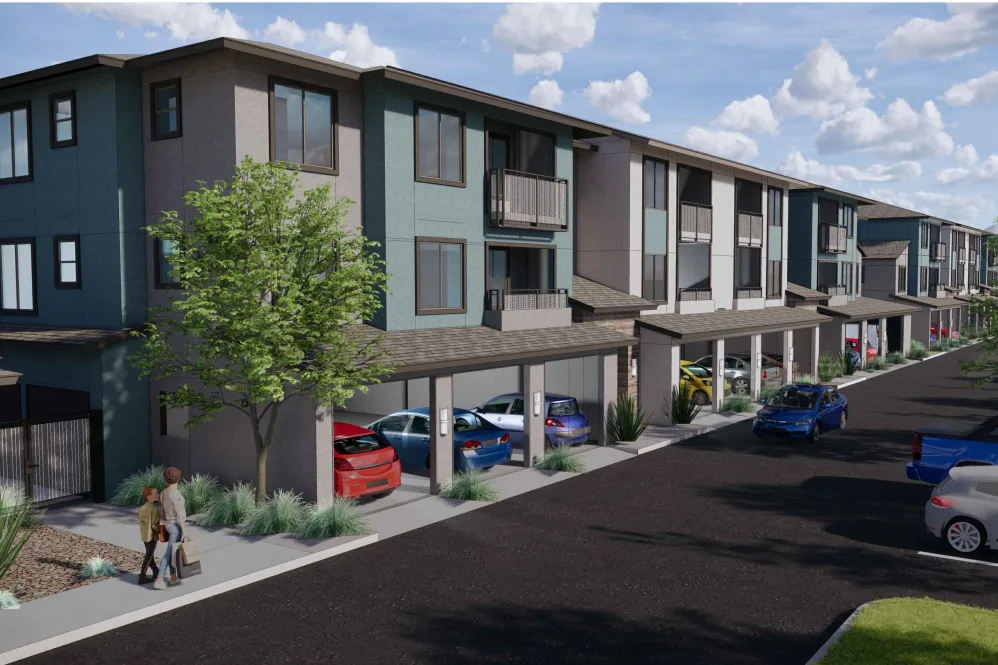 Exterior of apartments rendering