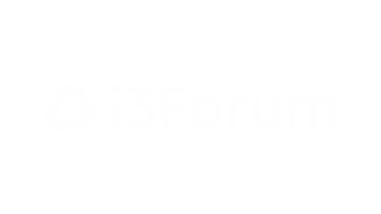 White i3forum logo