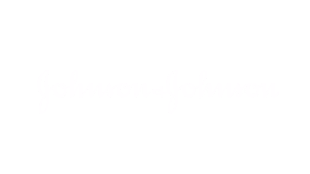White Johnson & Johnson logo
