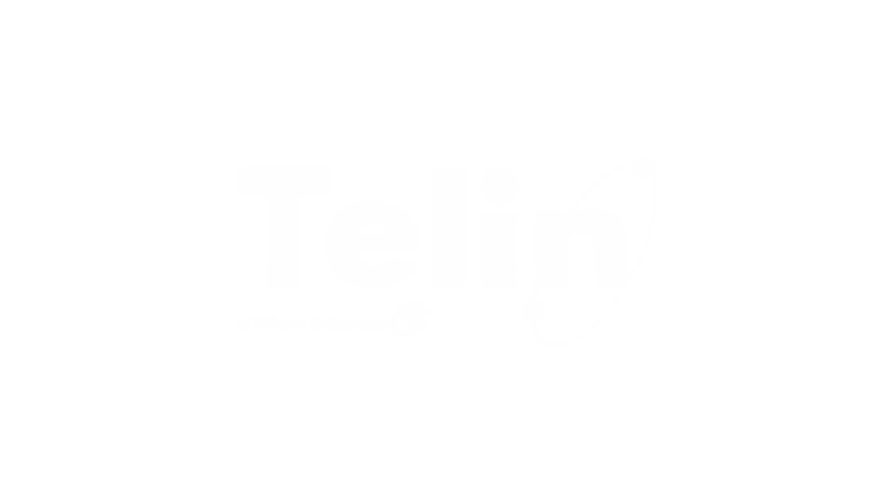 White Telin logo
