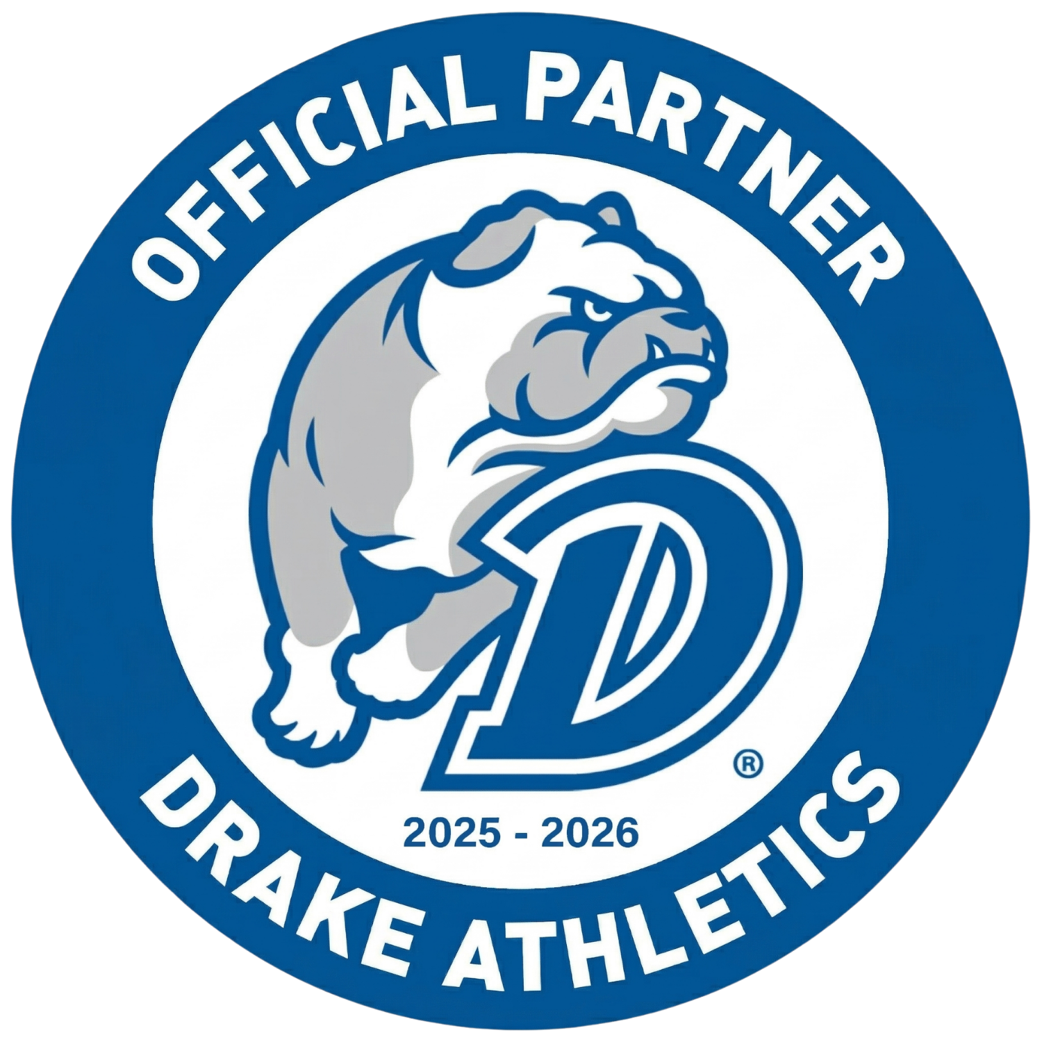 Drake athletics logo official partner badge