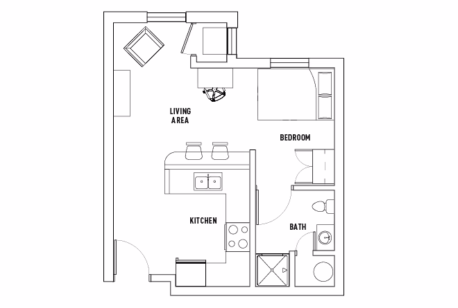 studio Floor plan Layout