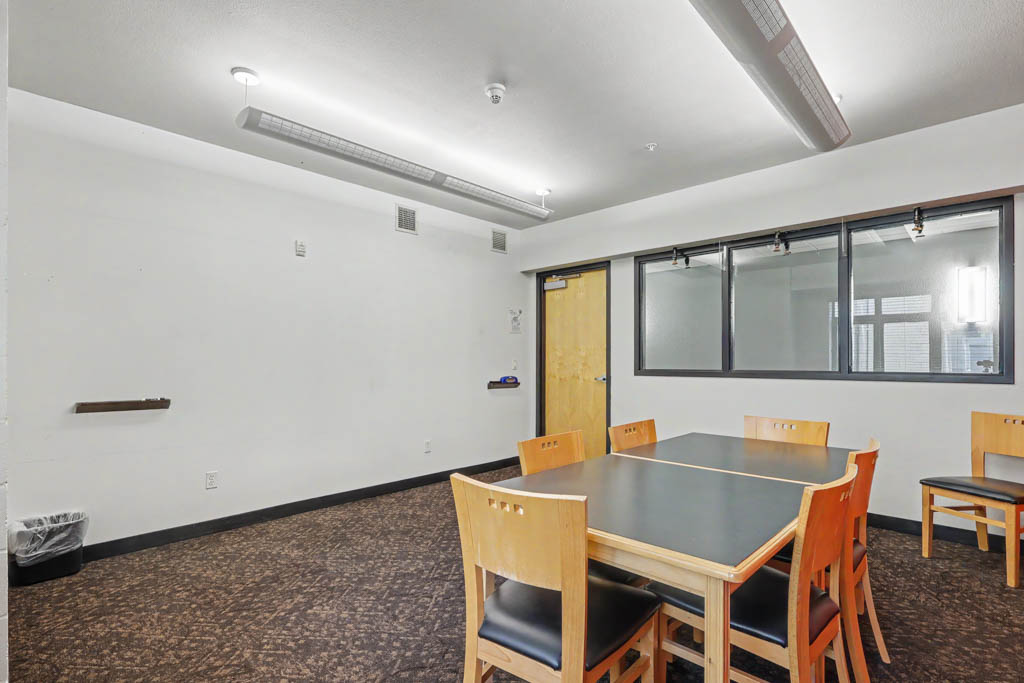 Study room with tables and chairs