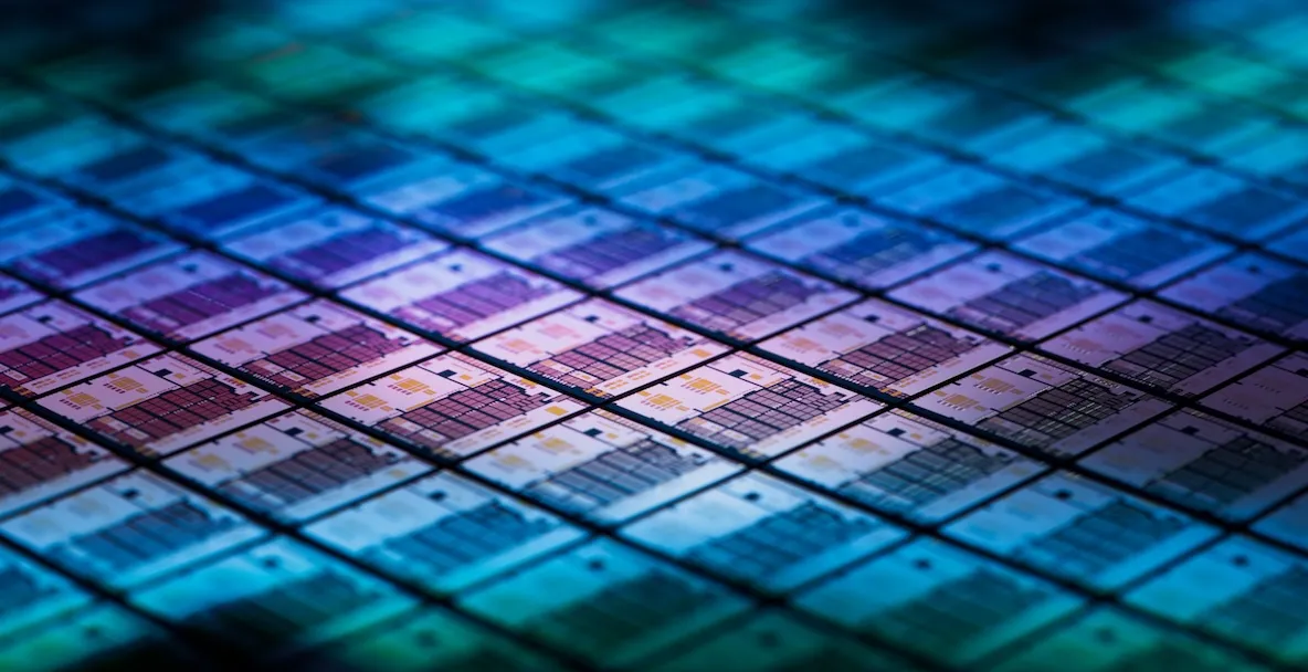 Silicon wafer with memory dies