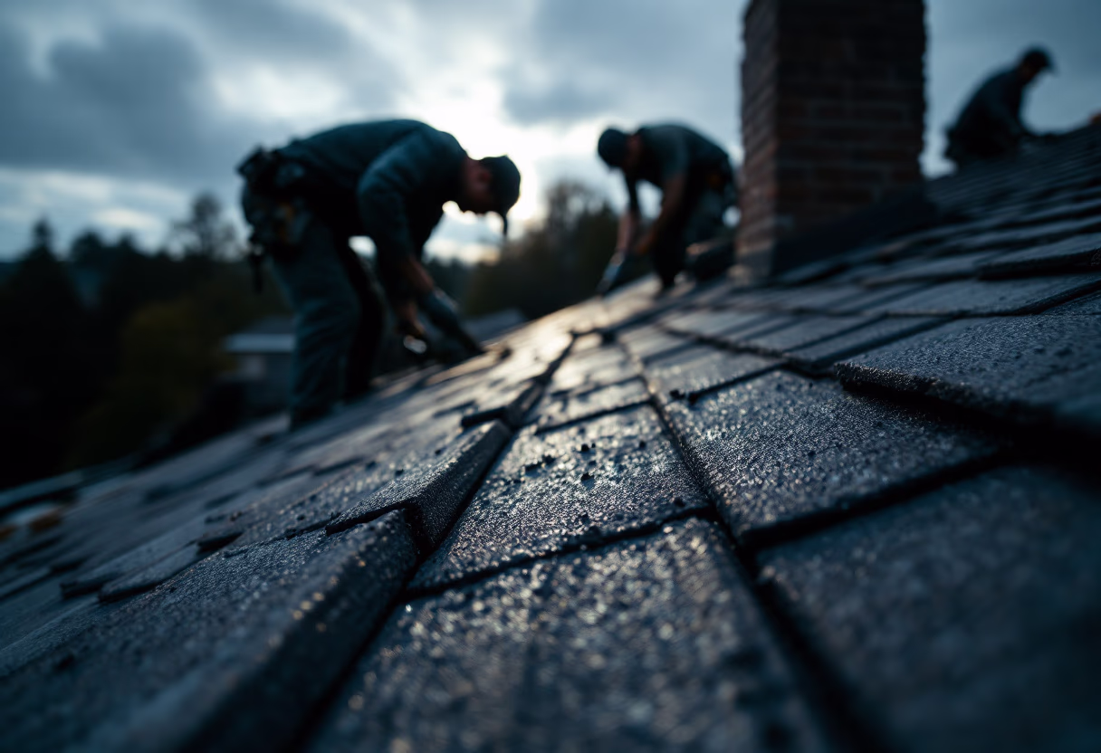 image of roof being repaired