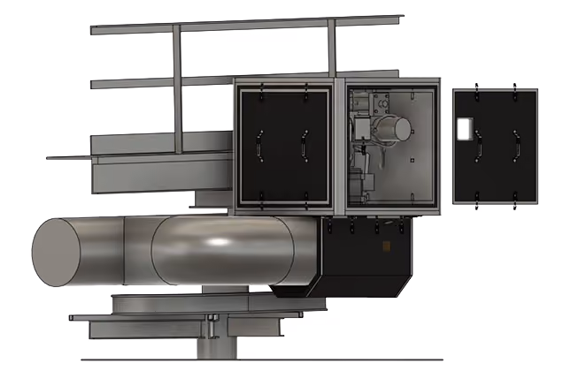 Customized CAD drawing design of S3 Technical's ENCLOSE™ box.