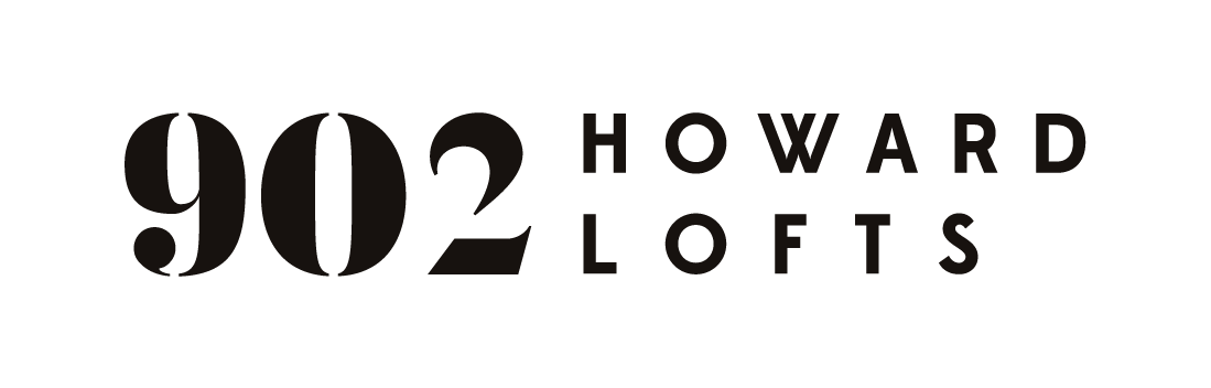Logo reading '902 Howard Lofts' in bold black text on a white background.