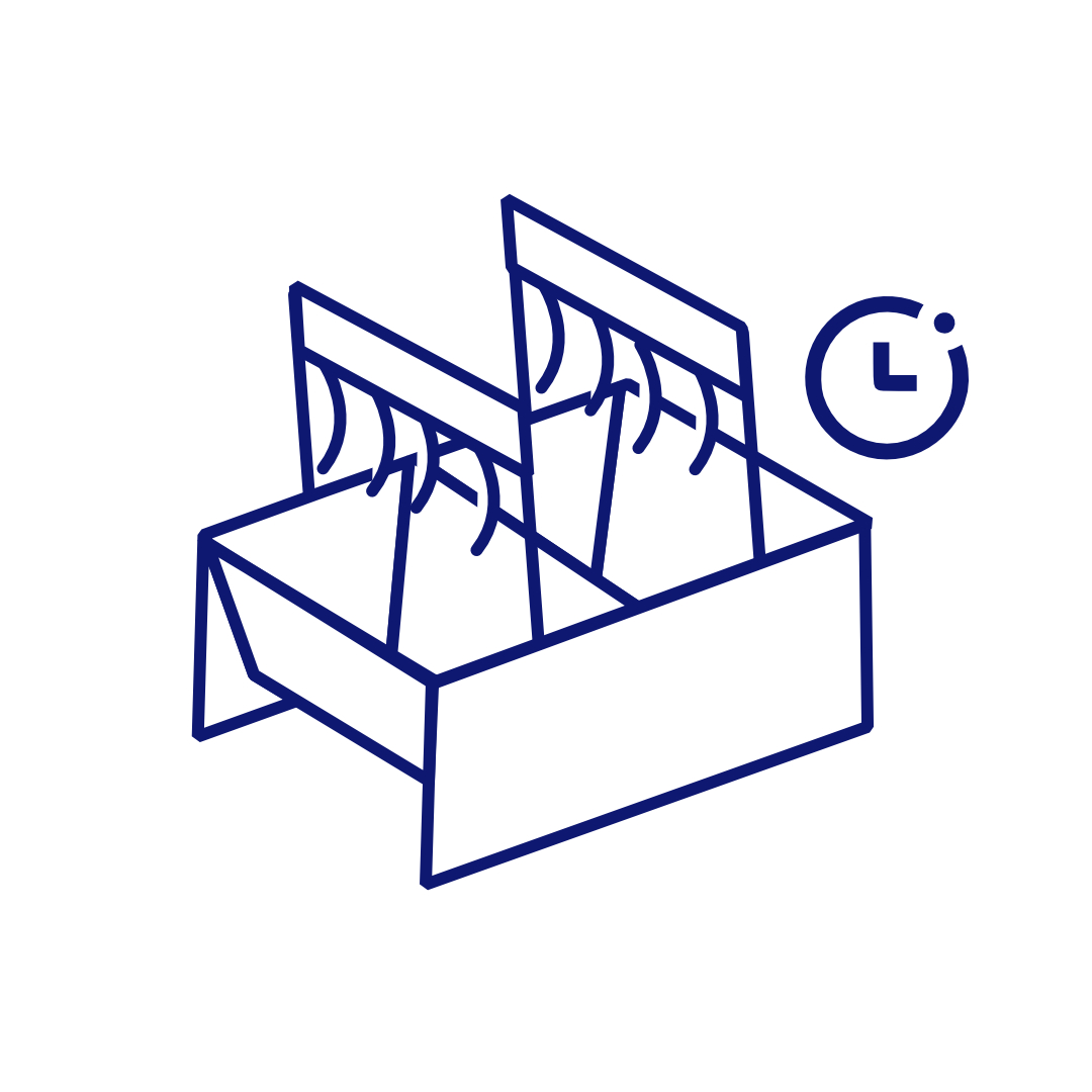 Illustration marquant la problématique de temporalité dans la construction d'une laverie réalis lors de l'enquête menée par CORYMBE DESIGN.