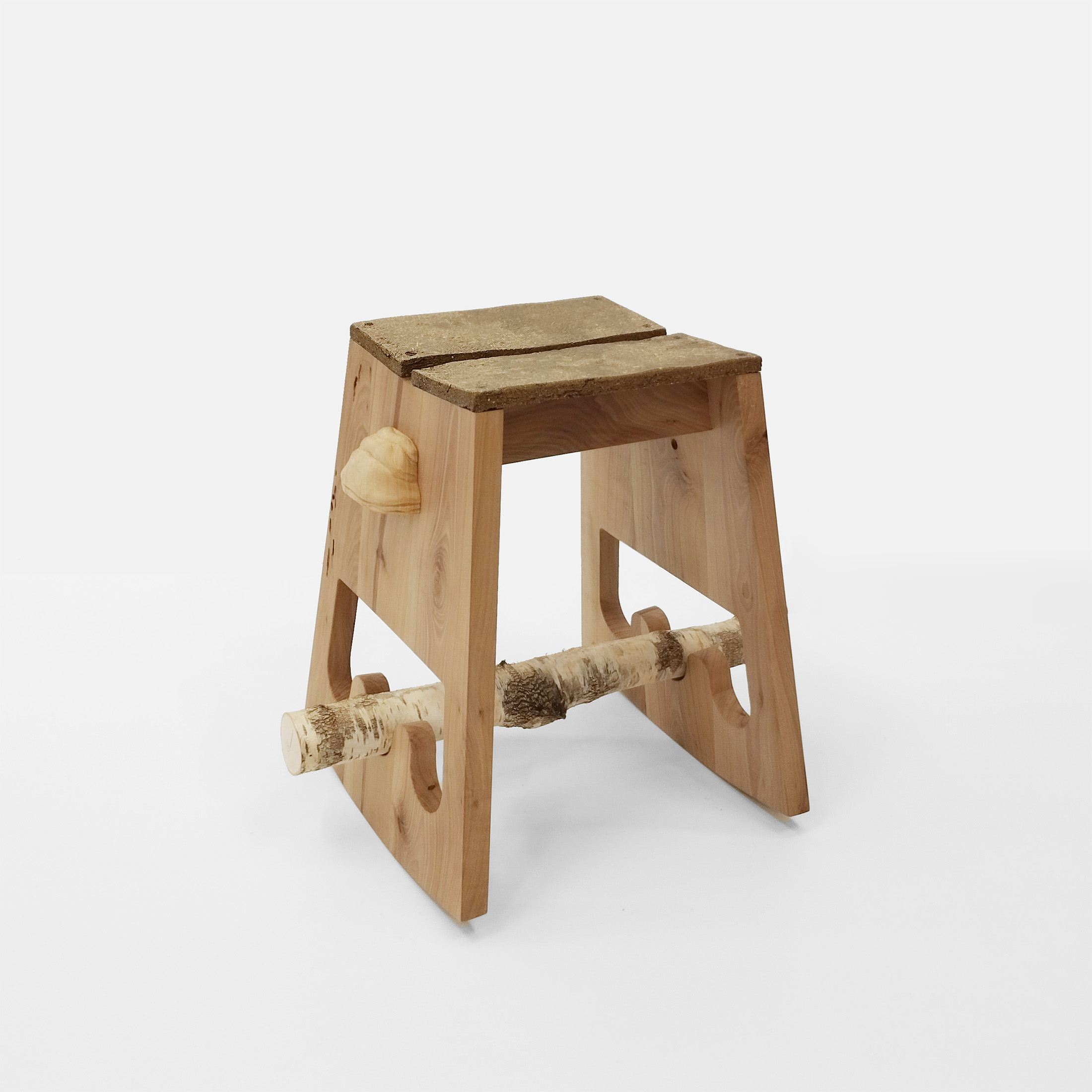 Vue de face du tabouret