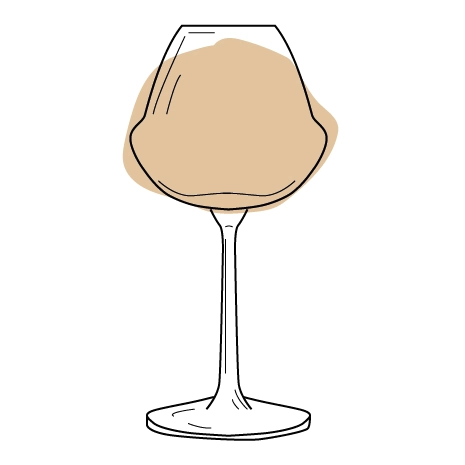 Dessin d'étude sur l'impact de la forme du verre pour la dégustation