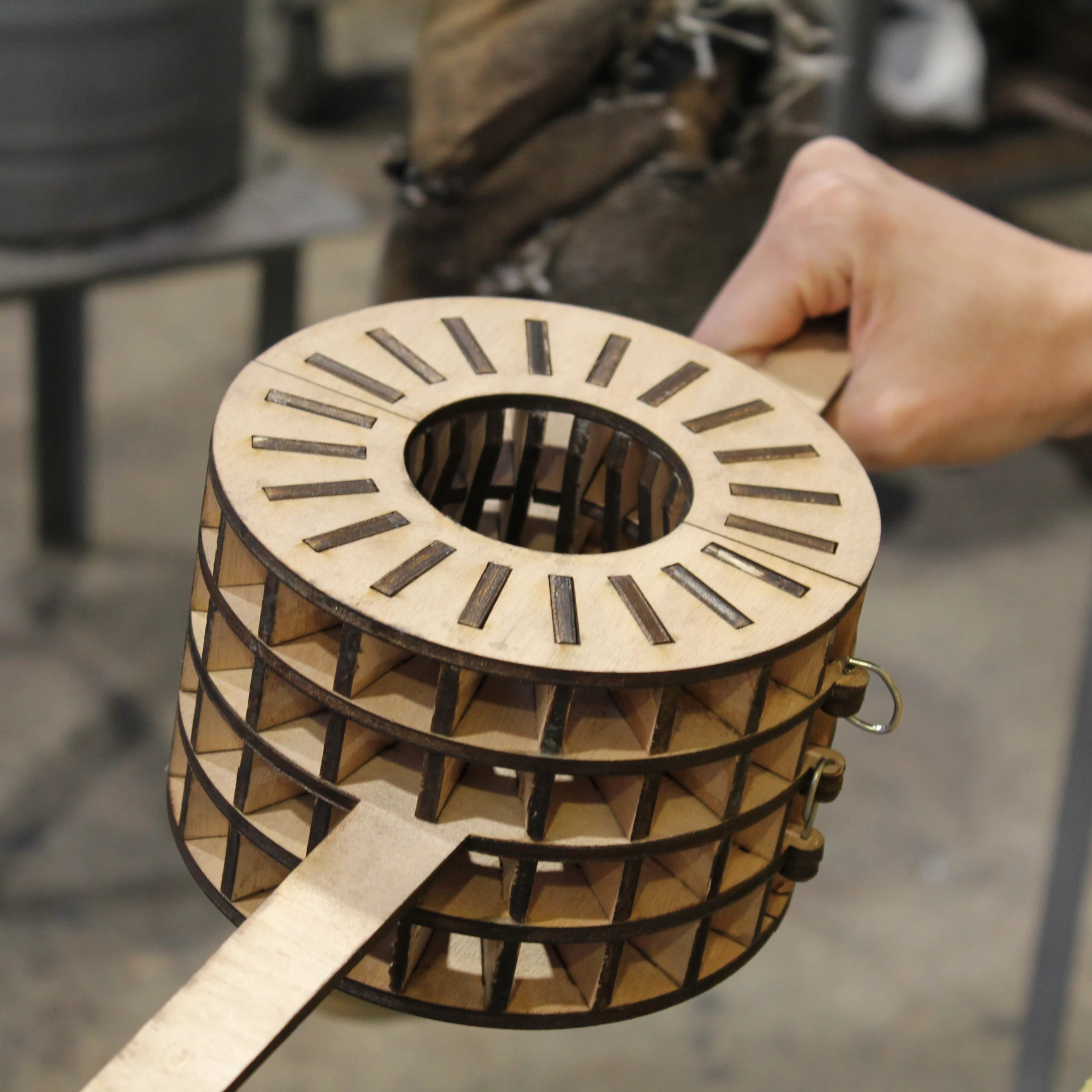 Moule du verre en bois découpé au laser