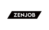 Schwarzes Zenjob-Logo mit stilisiertem Z und Schriftzug.