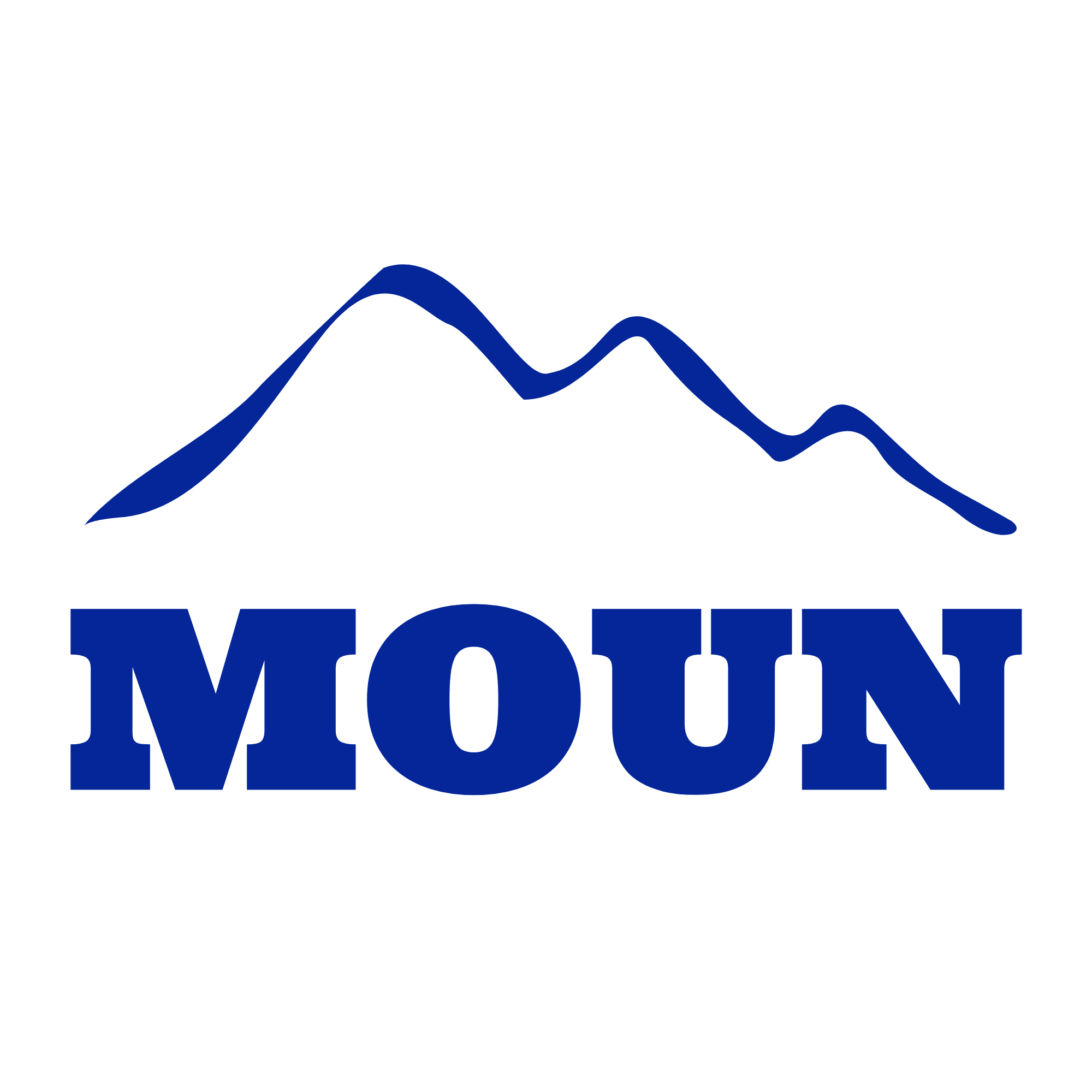 MOUN, surmonté d'une ligne de montagnes