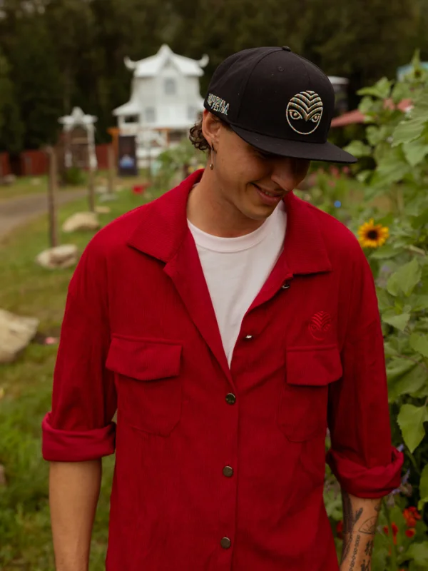 Cord Shacket - Red