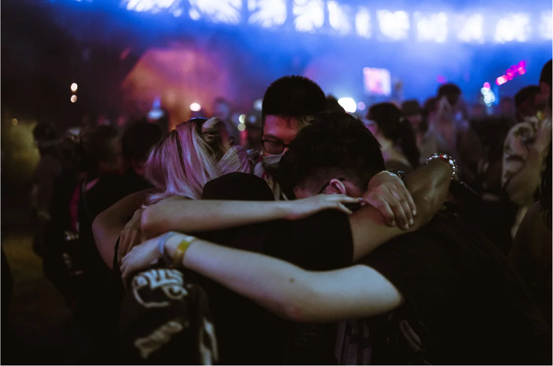 Group hug at Shambhala Music Festival