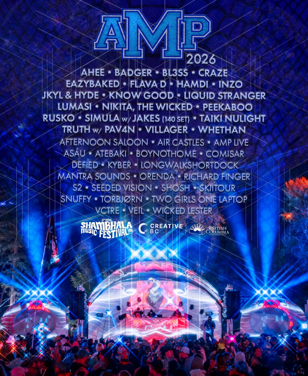 Amp stage poster - Shambhala Music Festival