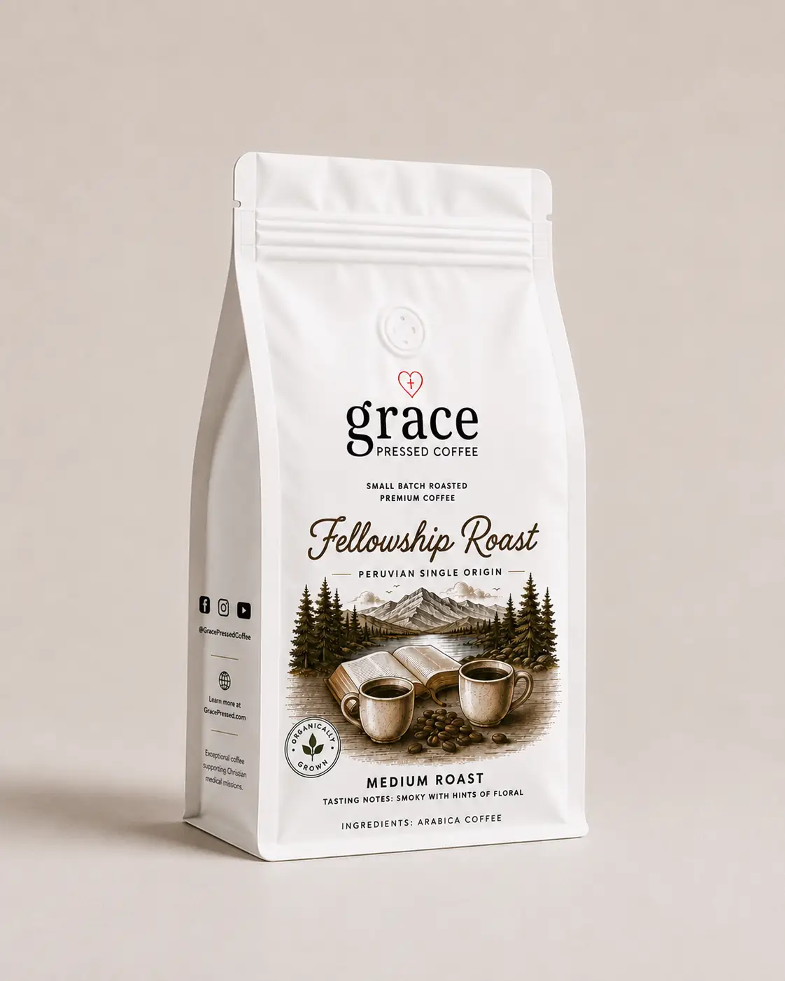 Fellowship Roast 12 oz coffee bag, Peru single origin