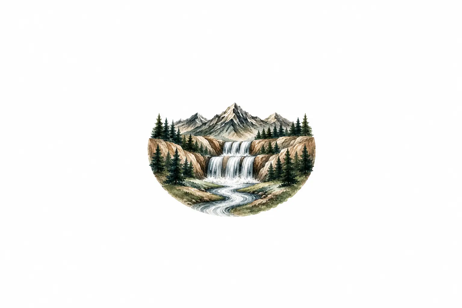A flowing waterfall, illustrating the permanence of grace