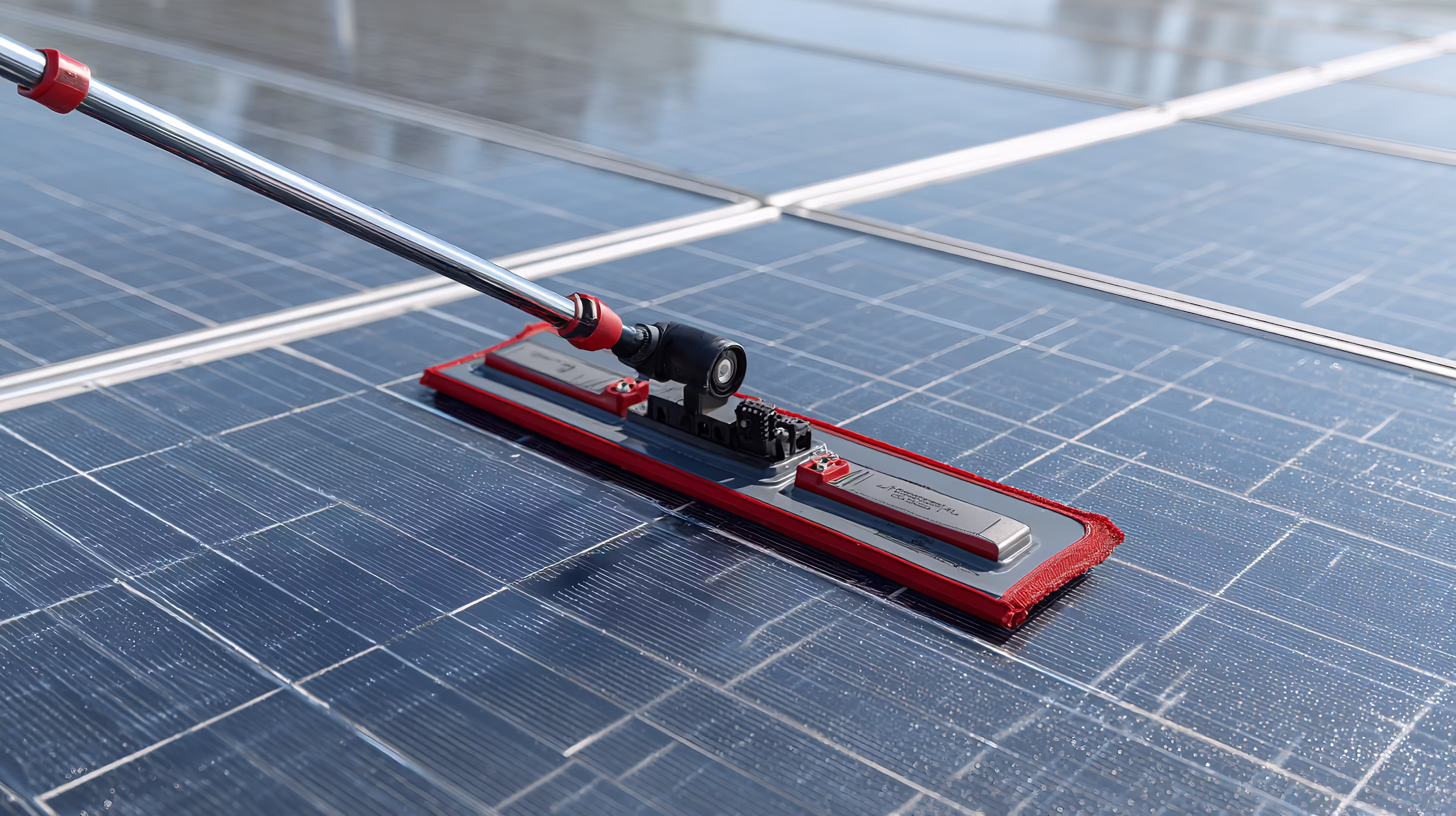 EEC washing rooftop solar panels in NJ